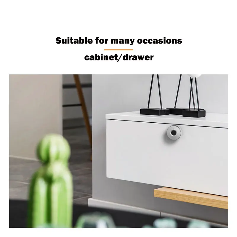 smart aluminum alloy electronic fingerprint drawer lock suitable for wardrobe shoes cabinet office drawer fingerprint lock free global shipping