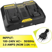 Double charging postion with Dual USB Port DCB102 Li-ion Battery charger For DeWalt 12V 14 4V 18V 20V DCB200 DCB201 fast