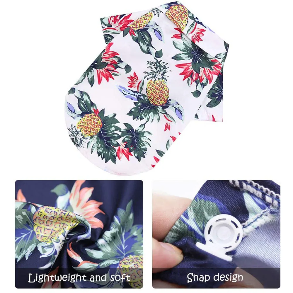 

Hawaiian Style Dog Clothes Summer Sweatshirt cool breathable Pet Shirt Small Medium Large Size Clothes For Dog