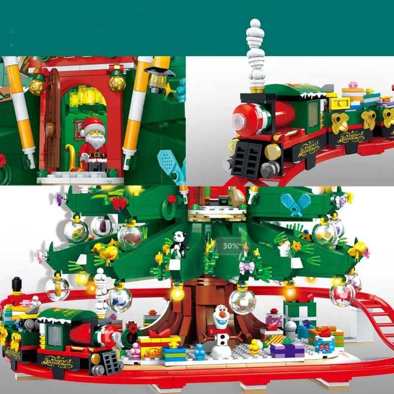 Фотоальбом Санта Клаус Рождественская елка архитектурные блоки счастливый дом