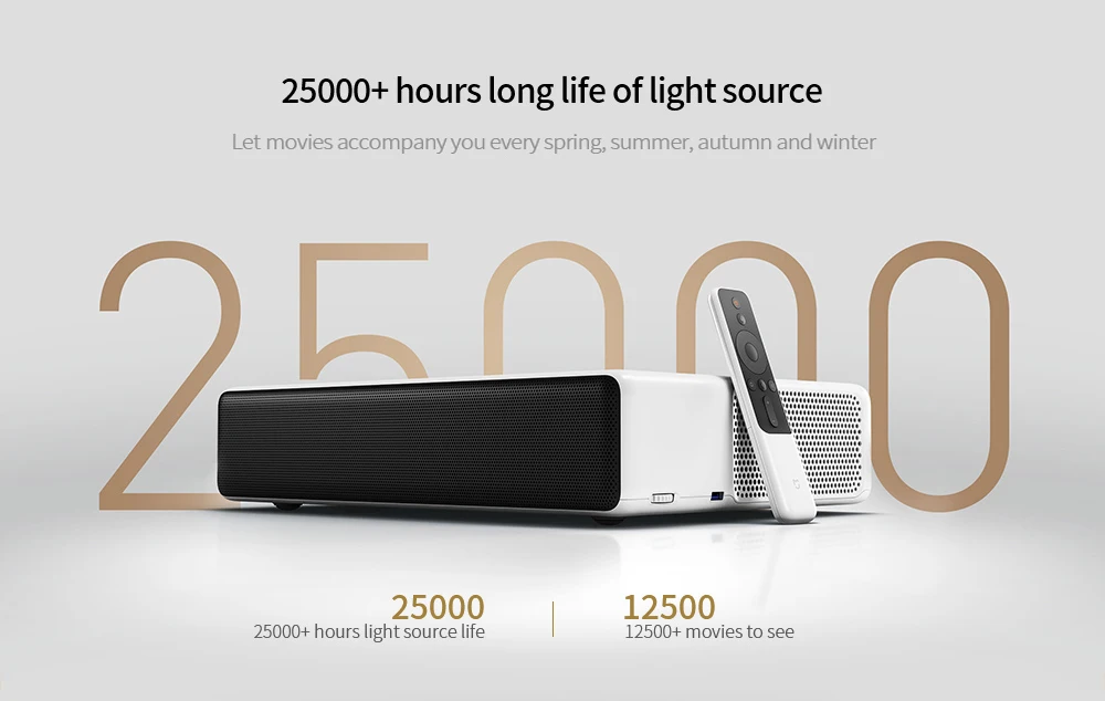 Xiaomi Mijia, Ультра короткий лазерный проектор на английском языке, 150 дюймов, 5000 ANSI, 1080 P, 4 K, Android, домашний ТВ-кинотеатр, WiFi, BT