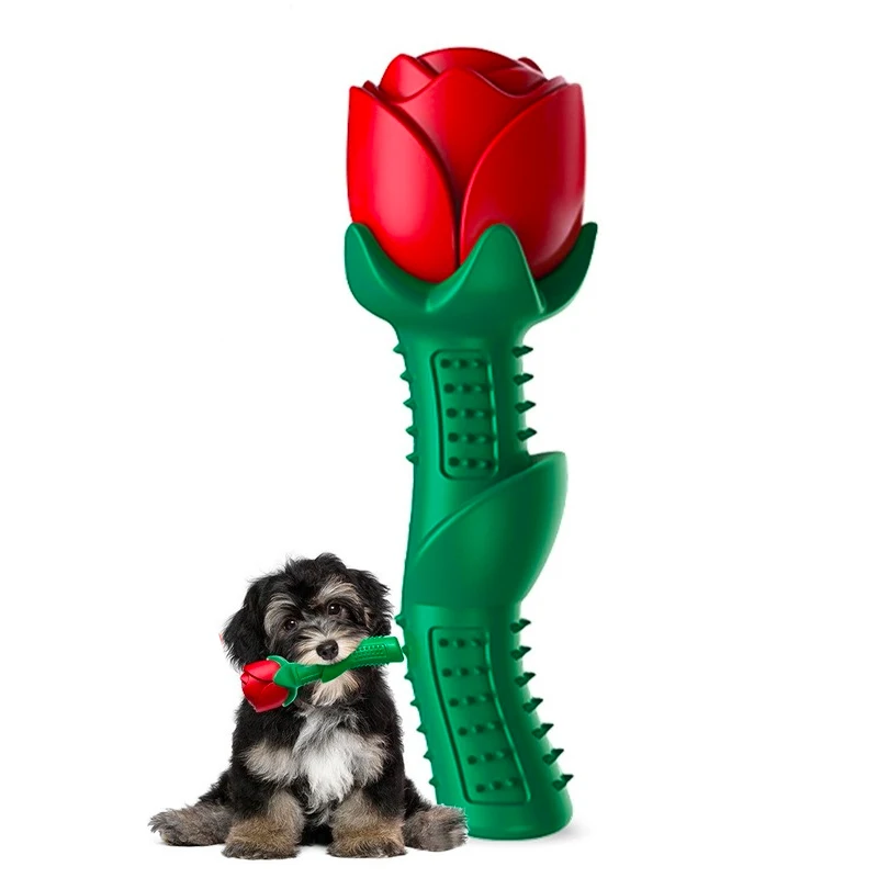 

Жевательная игрушка для собак Игрушка-прорезыватель для зубов Роза кости собаки Зубная щётка молярная палочка для чистки зубов прочный для...