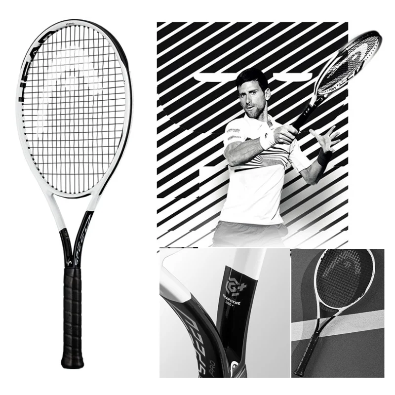 New Tennis Racket Djokovic Murray L2 SPEED Full Carbon Tennis Racket Full Black Belt Line 50-60LBS -41