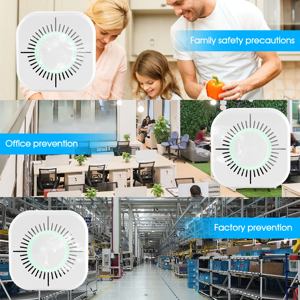 EWeLink детектор дыма Сенсор Беспроводной 433 МГц пожарной безопасности охранная