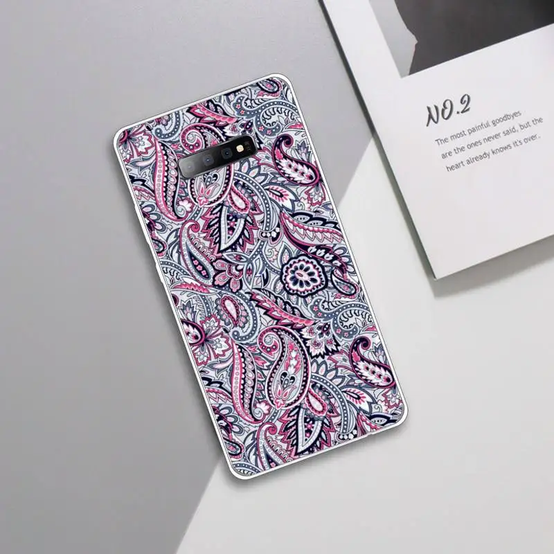 

Paisley Patterned African elements Phone Case Transparent For Samsung Galaxy A 71 21s S note 8 9 10 plus 20 ultra