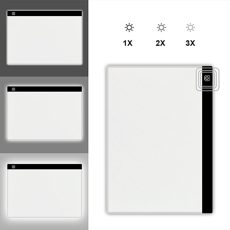 

Portable A3 LED Adjustable Light Pad Box Drawing Tracing Tracer Drawing Copy Board Table Pad Led Light Pad Copy Board