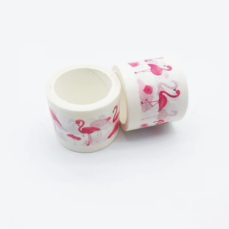 

NEW 10pcs/Lot Decorative Cute Beautiful Pink Flamingos Washi Tapes DIY Scrapbooking Planner Adhesive Masking Tape Stationery