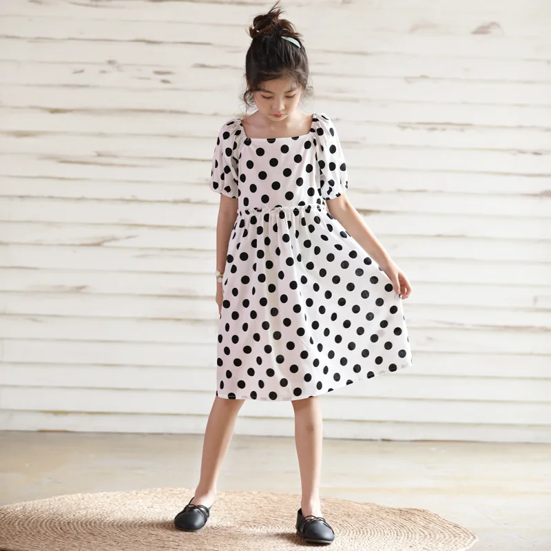Летнее хлопковое платье для девочек повседневные платья девочек-подростков