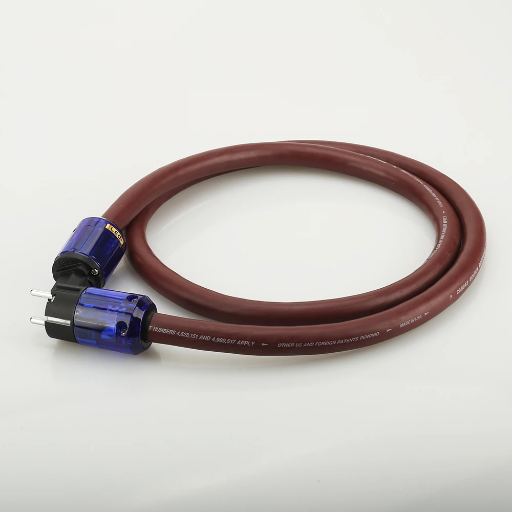 Кабель питания Hi Fi с вилкой Schuko для США и Европы Золотой кабель питания|power cord