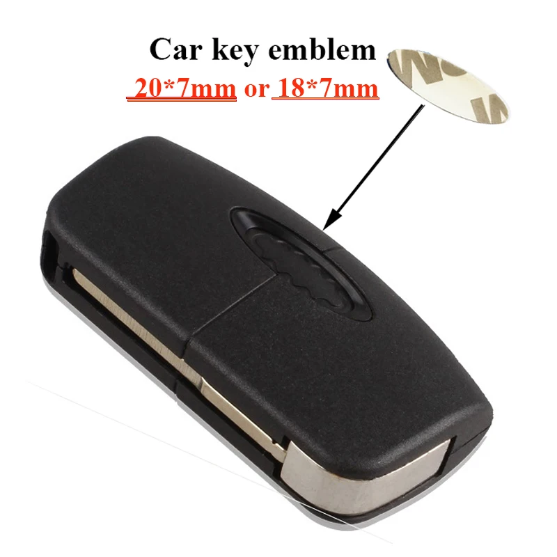 5 шт./лот 20x7 мм Овальный Автомобильный ключ логотип наклейка 18x7 Автомобильная