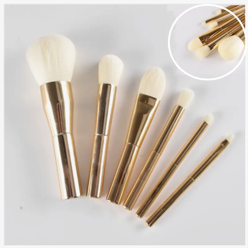 Набор кистей для макияжа золотистого цвета 1 шт./6 шт. | Красота и здоровье