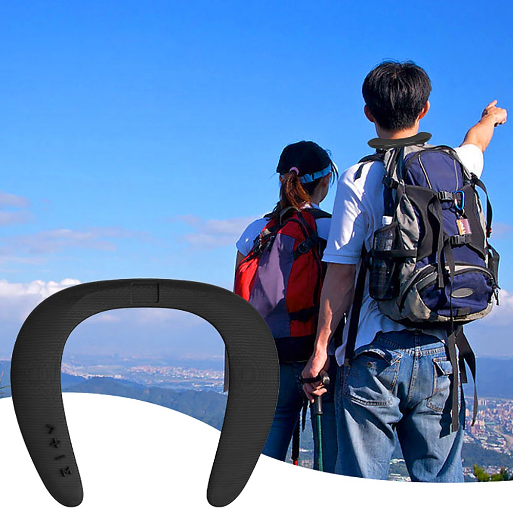 OUTMIX 5D стерео беспроводной Bluetooth динамик водонепроницаемый носимый кольцо шейный Спорт шеи подвесной микрофон Bluetooth аудио вызов