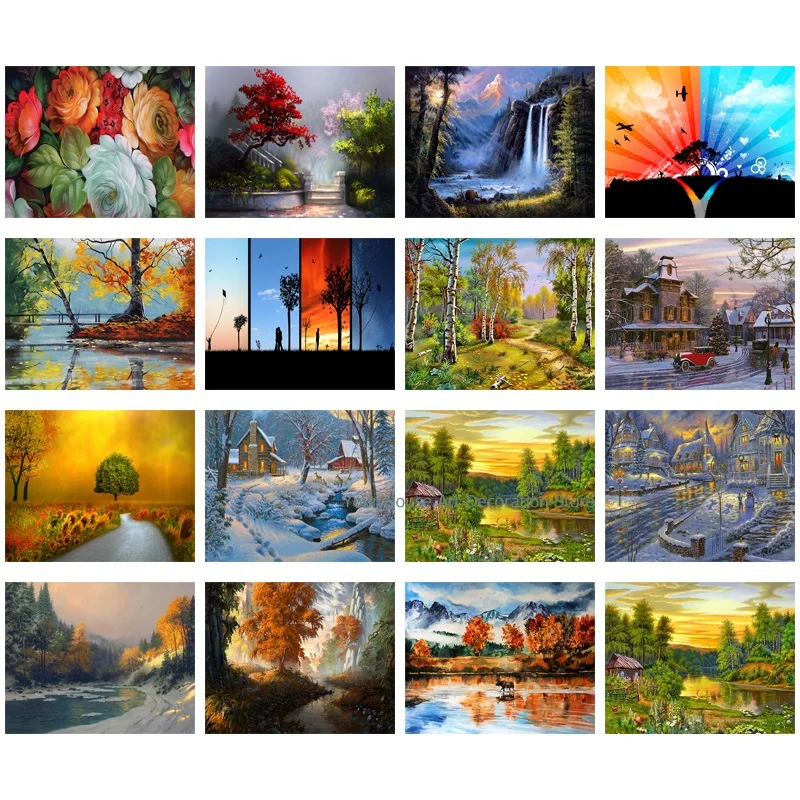 

5D алмазная живопись «сделай сам», пейзаж природы, лес, снег, картина, полная вышивка, пейзаж, искусство, картина Стразы, домашний декор