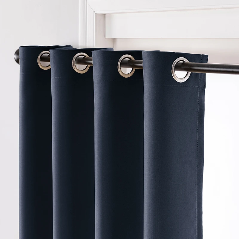 

ELKA Modern Blackout Curtains For Living Room Bedroom Window Treatment Blinds Finished Drapes Solid Color Kitchen Curtains