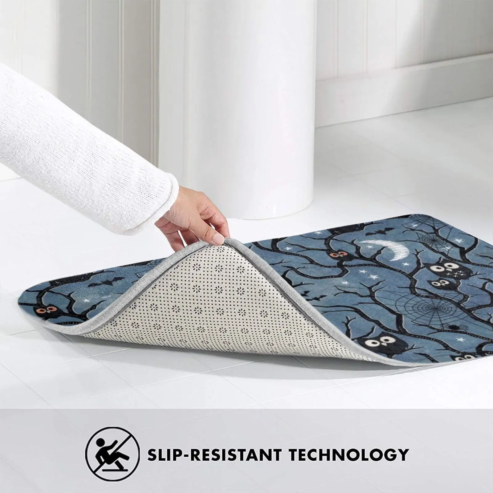 Жуткий лес Совы коврик ковер анти скольжение Спальня входная дверь Adenaj летучие