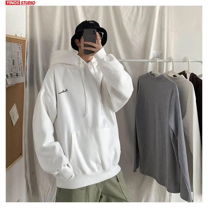 Прямая поставка мужские весенние повседневные однотонные толстовки 2020 свитшоты