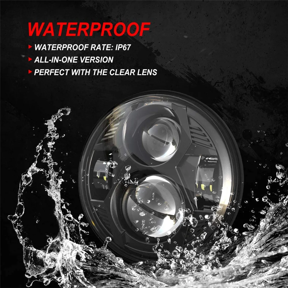 5.75Inch LED Headlight Motorcycle Hi/Lo Beam Headlights For Harley Davidson Sportster Dyna XL 883C 1200C FXD Headlamp FX |