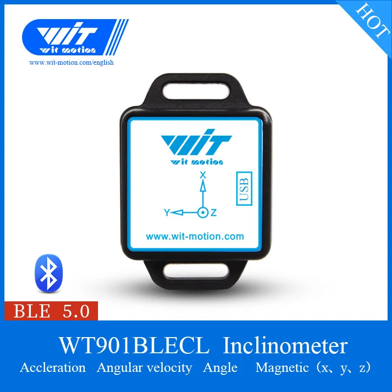Bluetooth BLE 5,0 низкое потребление до 50 м WT901BLECL датчик 3 оси Угол+ ускорение гироскопа+ магнитометр для ПК/IOS/Android