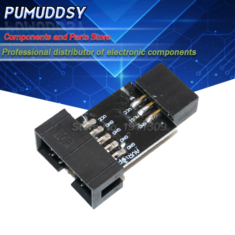 1 шт. 10Pin к 6Pin плата адаптера для AVRISP MKII USBASP STK500 Новый|Интегральные схемы| |