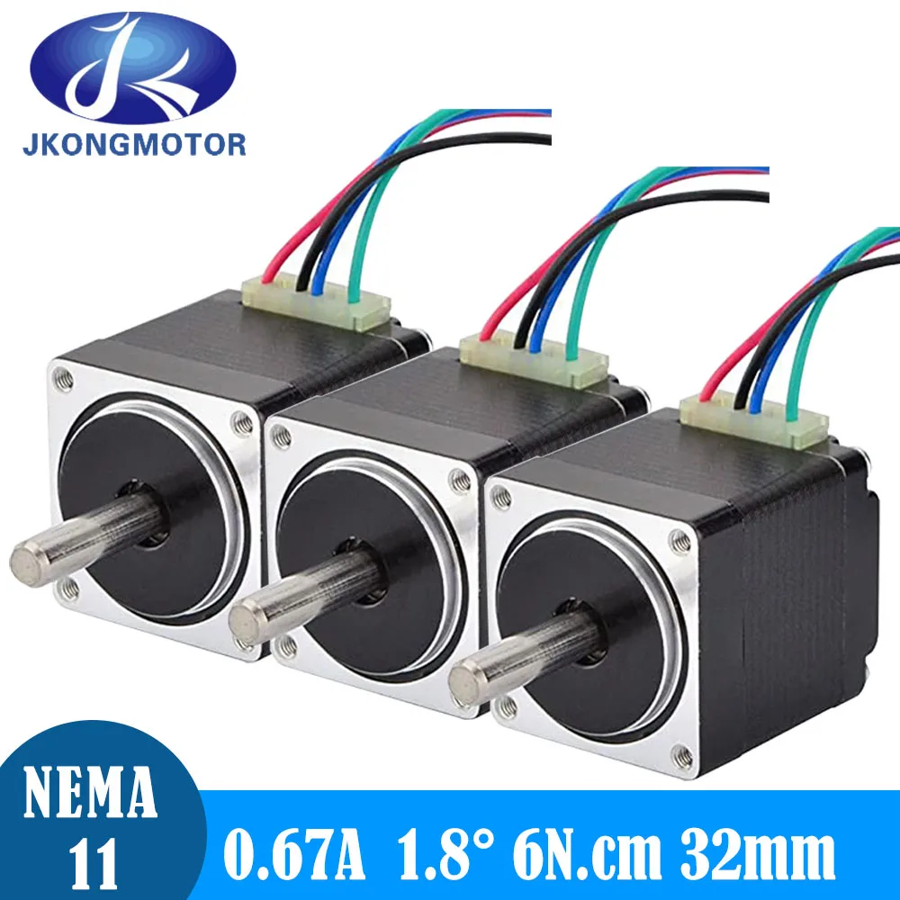 4-lead para Faça Nema 11 Motor Deslizante 28x28x32mm 1.8deg 0.67a 6ncm 8.5oz-em 2 Fase Nema11 Stepping Você Mesmo Cnc Impressora 3d 3 Pçs – Set
