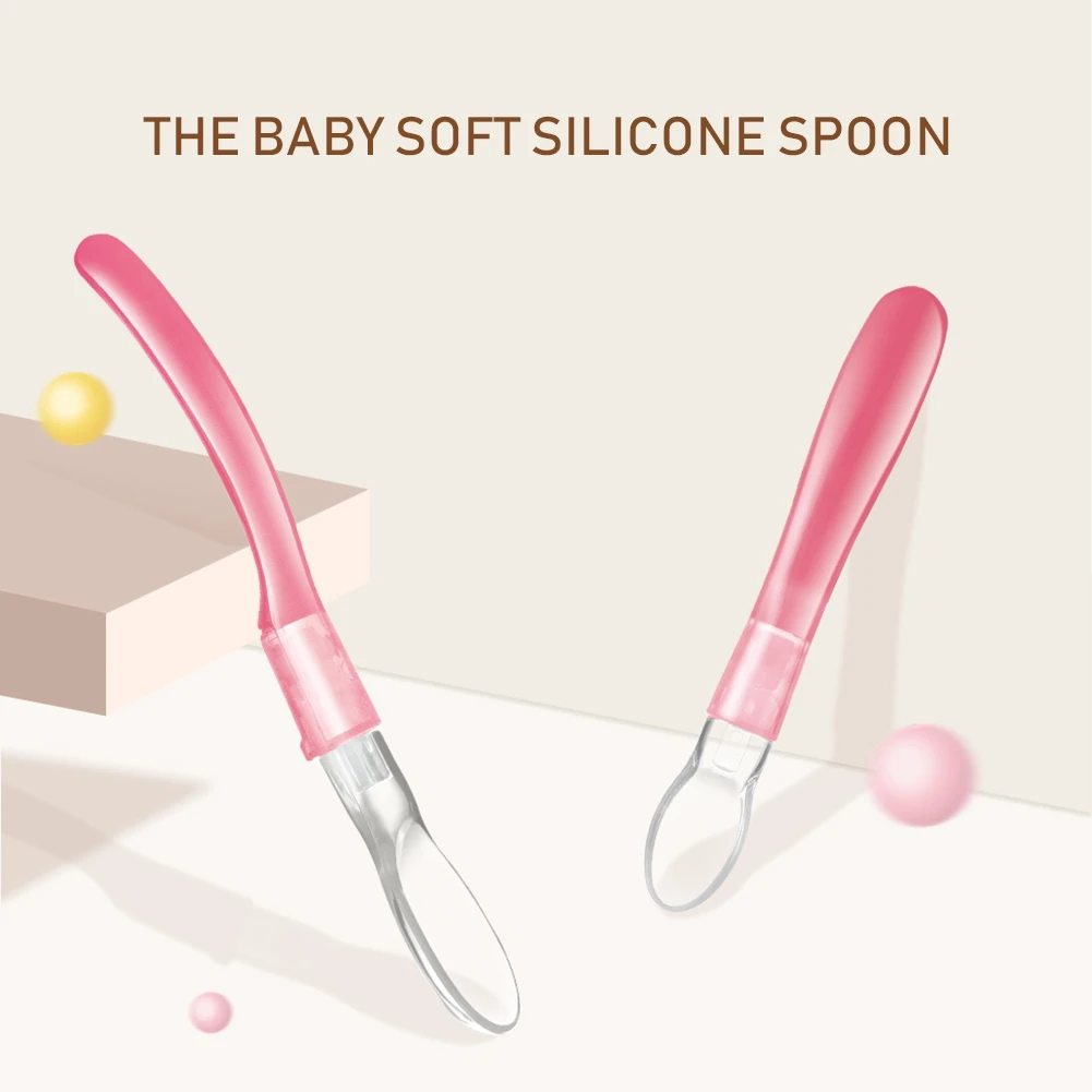 

Multi-purpose Maternal Baby Practice Spoon Supplement Feeding Tableware With Storage Box Baby Silicone Soft Spoon Utensils