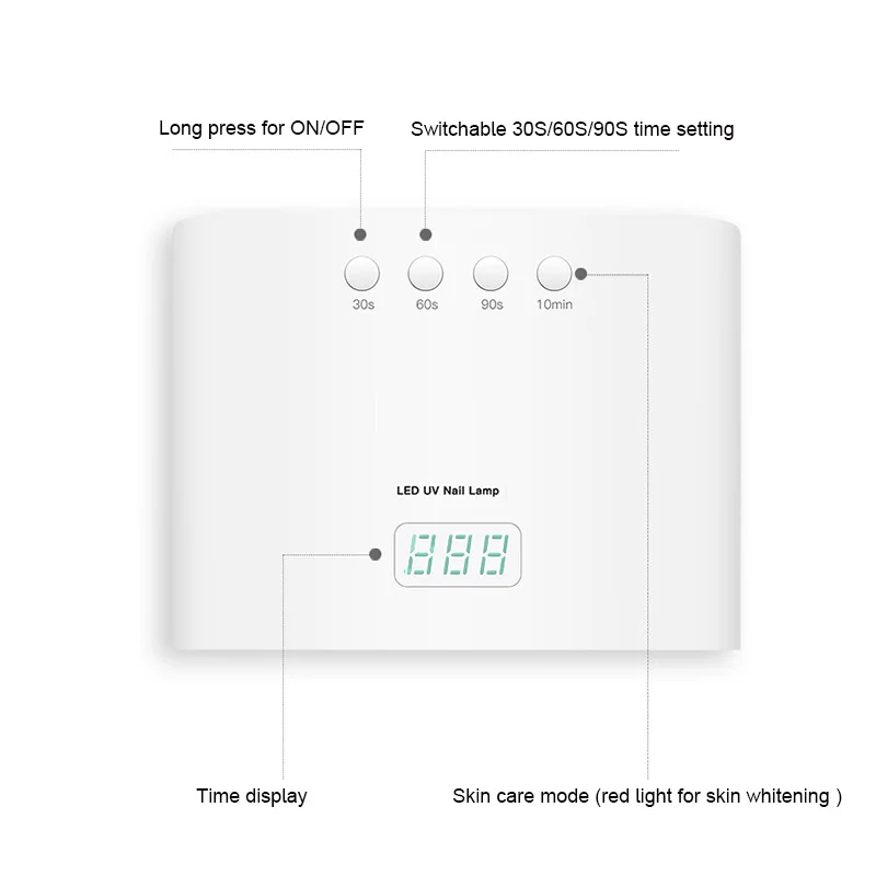 Перезаряжаемые ультрафиолетового света на гвозде лампа 90 W/36 W/6 W гель лака для