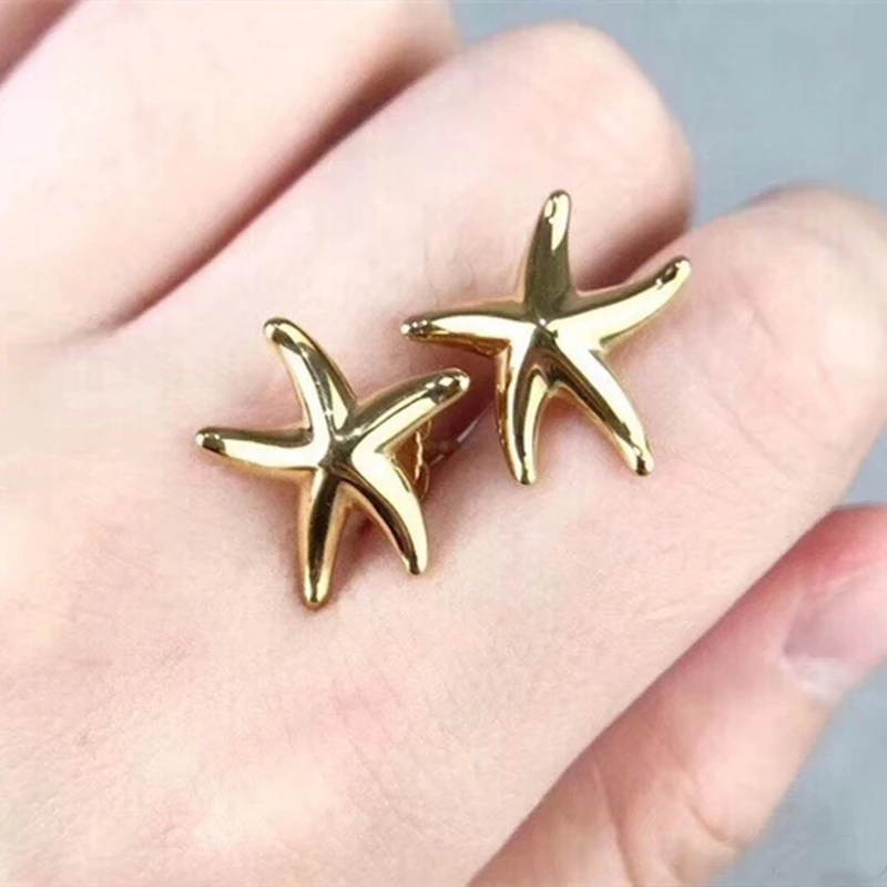 

Women's Fashion Little Starfish Zircon Earrings S925 Sterling Silver High Quality Exquisite Jewelry Valentine's Day Gift