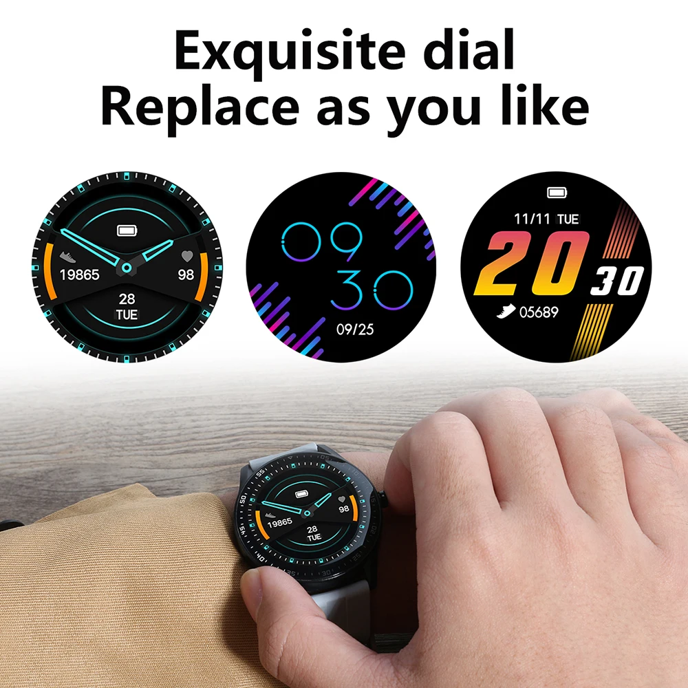 F15 Смарт-часы для мужчин 1 3 дюймов сенсорный экран сердечного ритма монитор