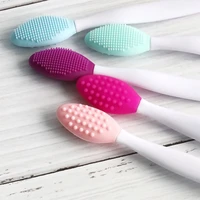 silicone face cleansing brush effective nose exfoliator blackhead removal soft deep cleaning brush face scrub massager 10pcsset