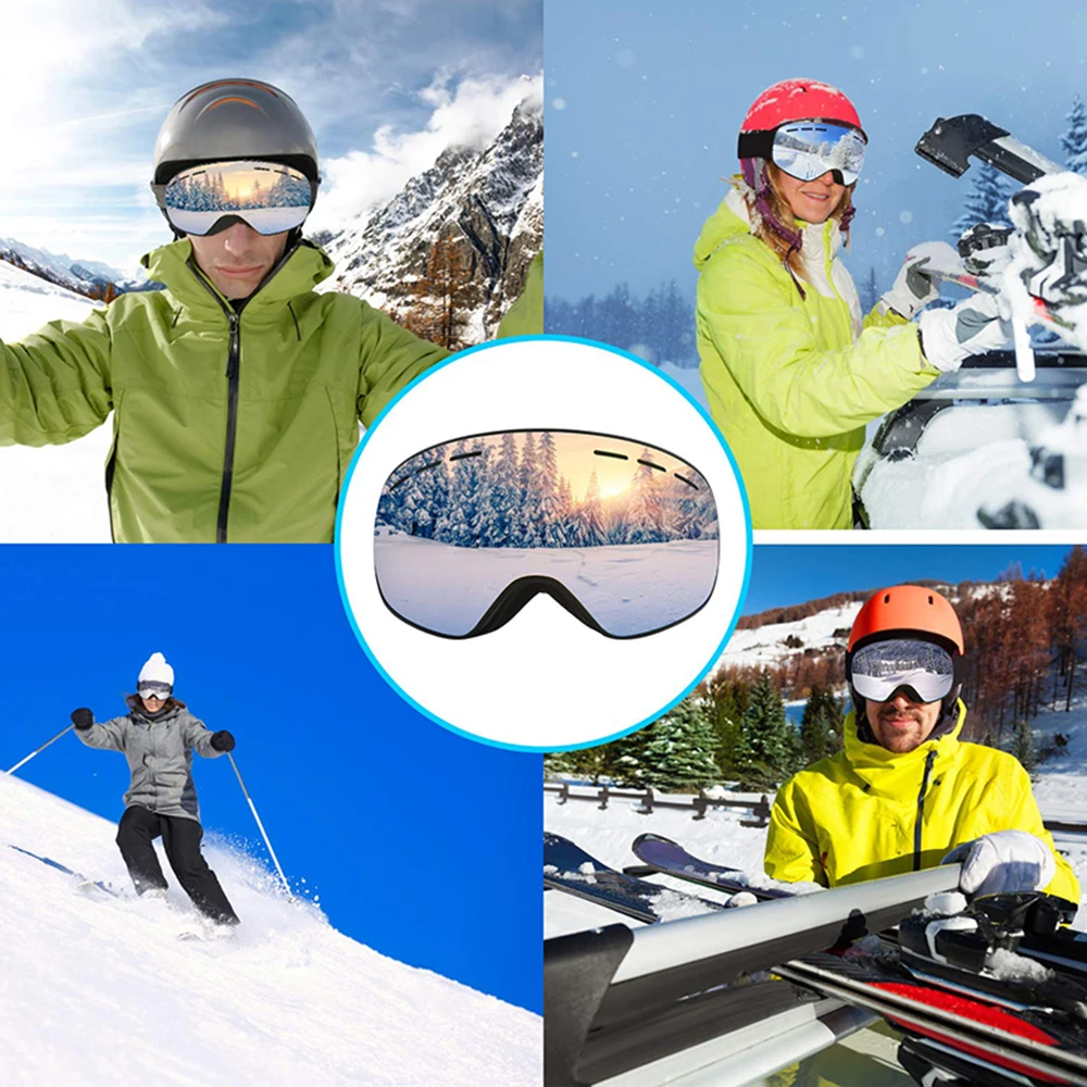 

Ski Goggles Big Spherical Glasses Coca Myopia Double Layers Anti-fog Ski Goggles UV400 Snow Snowmobile Men And Women Ski Eyewear