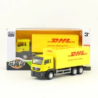 164 dhl container vehicle alloy vehicles transport play yellow car model toy kids gifts free shipping