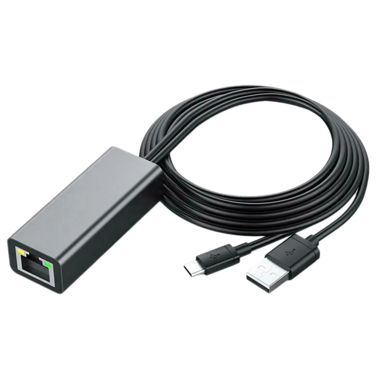 

Micro-USB to RJ45 Network Card 10/100 Mbps Ethernet with LED for HD TV