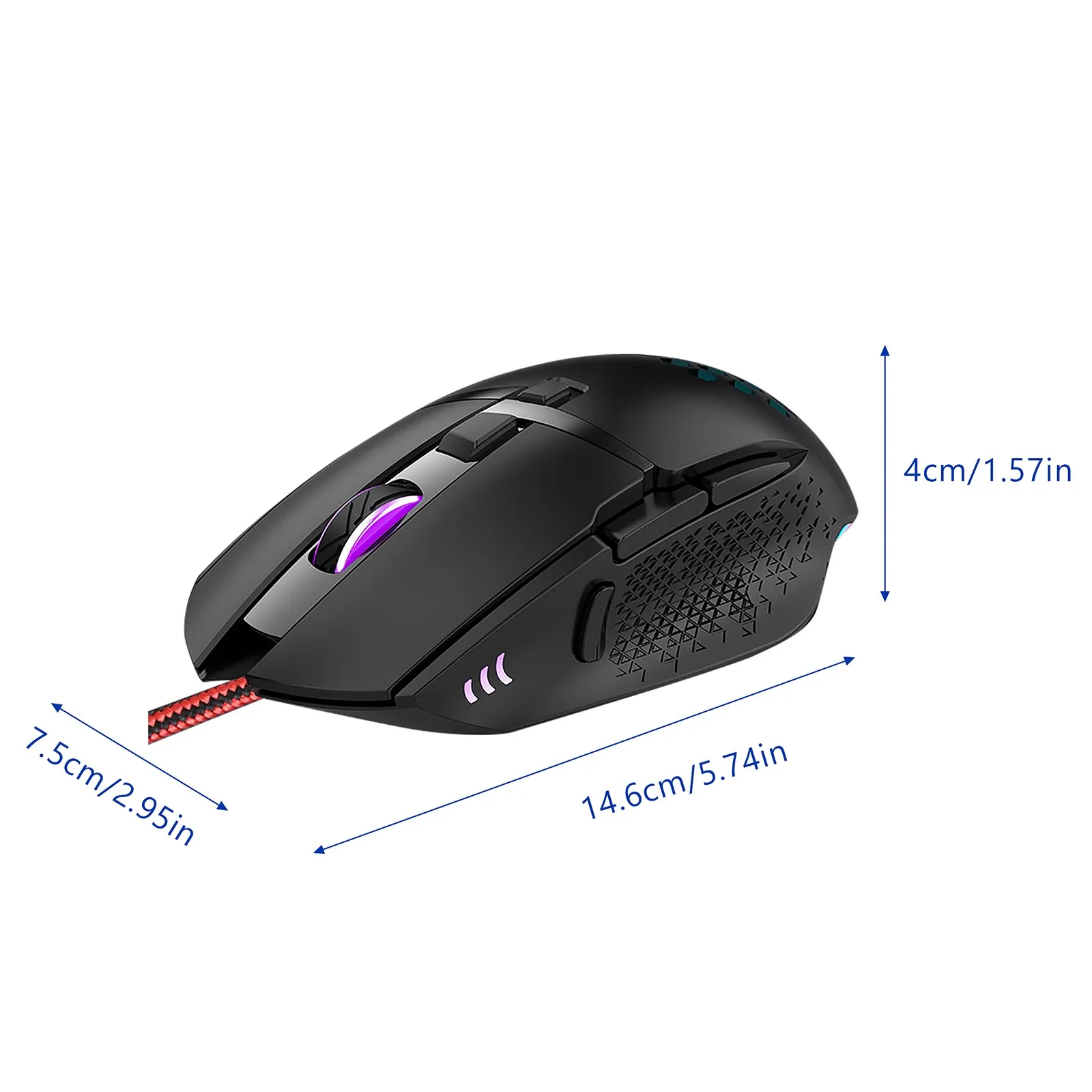 

2021 Wired Gaming Mouse LED Optical Mouse 7 Buttons 4800DPI USB Plug And Play Mouse Profession Gaming Mice For Laptop PC