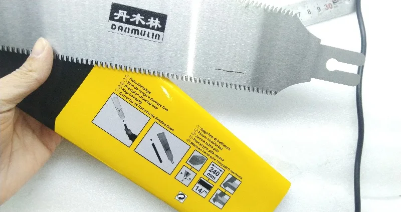 Новая ручная пилка по дереву 1 шт. двухсторонняя тонкая стальная пила из желтого