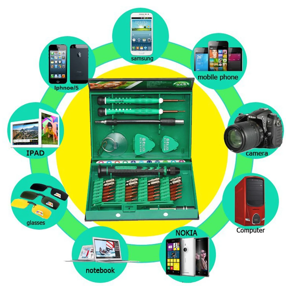 Высококачественные 38 в 1 Инструменты для ремонта Отвертка Набор iPhone инструмент