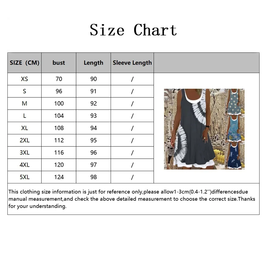 

Plus Size Women Fashion Loose Casual sleeveless Floral print Round neck splice Summer dress