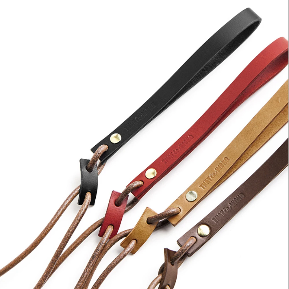 Кожаный поводок ручной работы для собак прогулочный бега портативный