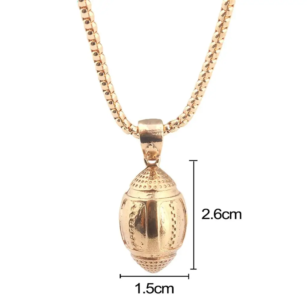 Уличный стиль спортивные ювелирные изделия креативное ожерелье регби