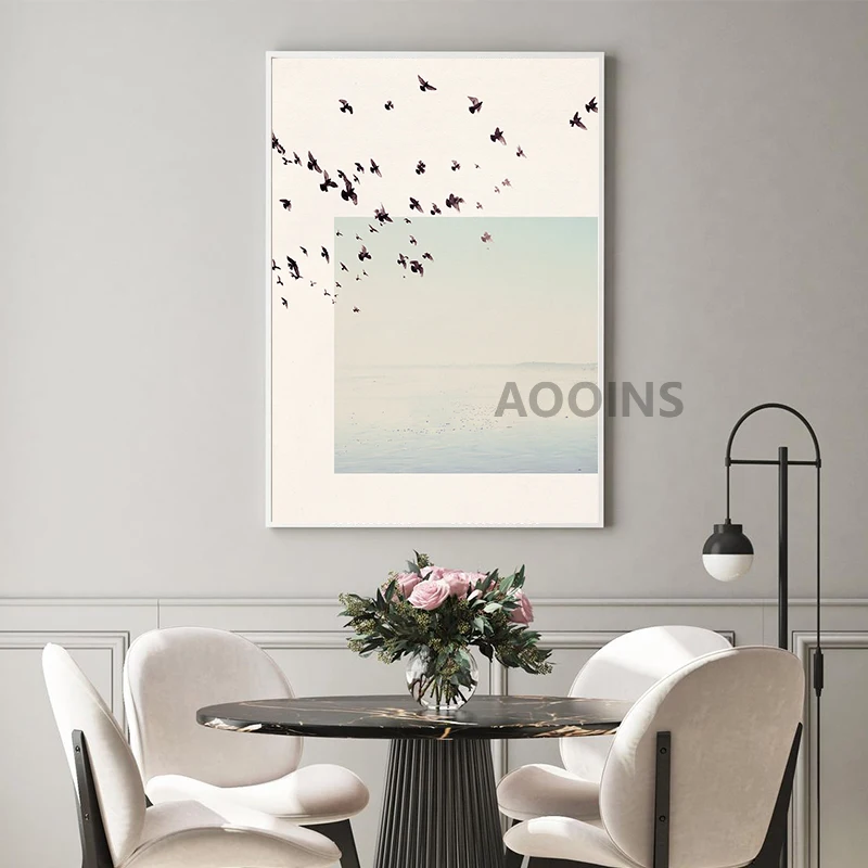 Минималистичная пляжная фотография постер декор в скандинавском стиле Холст