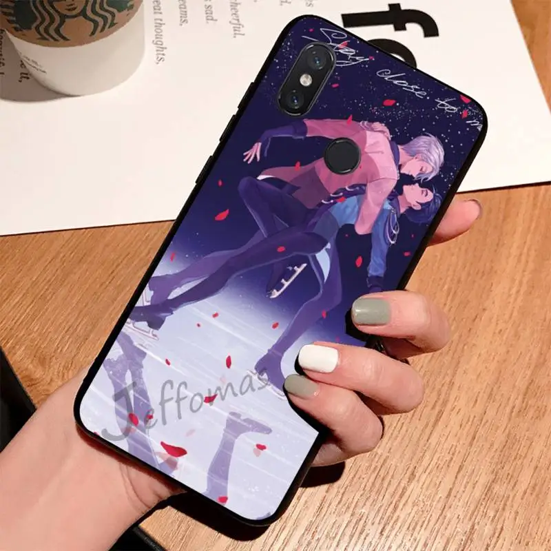 Yuri on ice Animation TV boy черный мягкий чехол из ТПУ для телефона xiaomi Redmi 5 5A plus 7A 8 note 2 3 4 6 7 GO