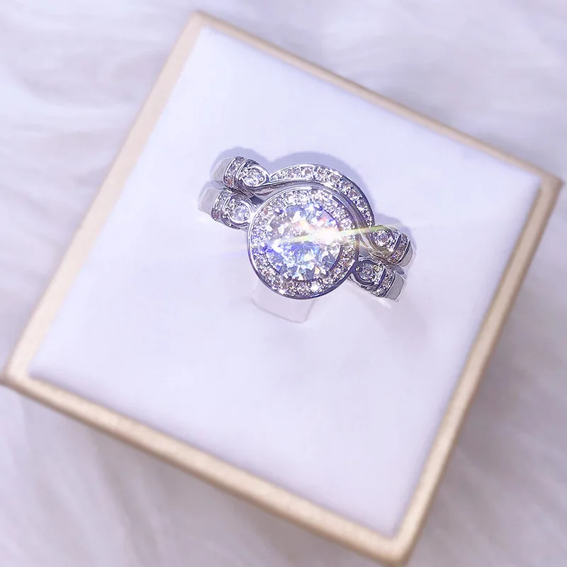 2 шт./компл. Классический Щит инкрустированный Круглый Высокое качество Циркон