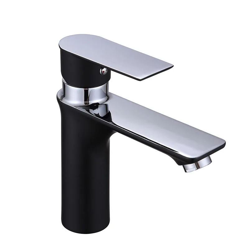 

OLINIA bathroom faucets polished basin faucet bathtub zinc core black faucet chrom basin cold/hot easy instalaion OL8200CB
