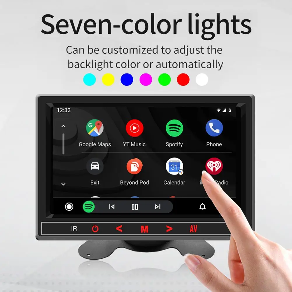 

7Inch V5.0 87.5/108.0mhz Auto CarPlay Wireless Car Radio Bluetooth Mp5 Player Stereo Receiver For Android/IOS Mirroring Connect