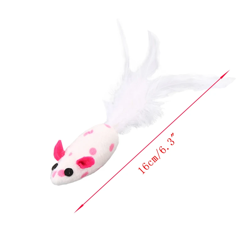 

Cat toys False Mouse Pet Cat Toys Mini Funny Playing Toys For Cats Feather Plush Mini Mouse Toys