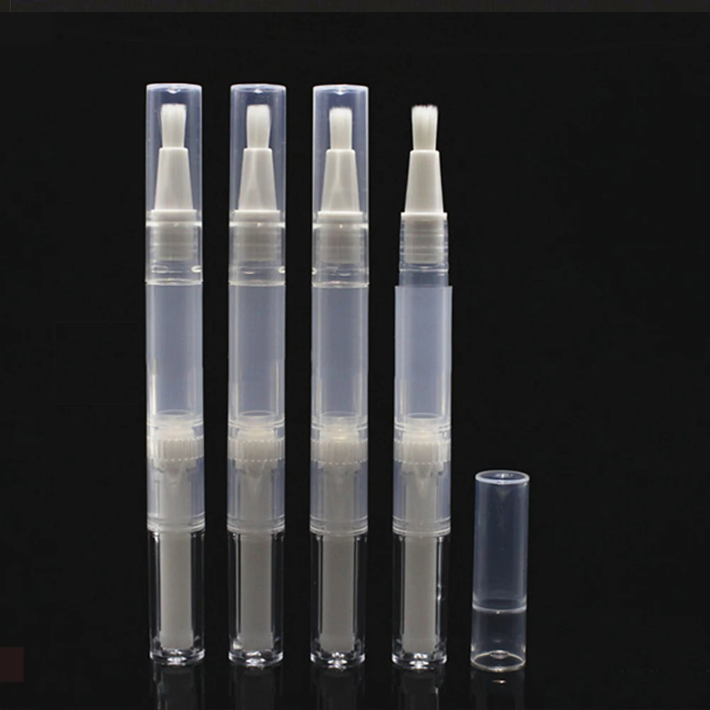 

5pcs 3ml Nail Oil Empty Pen Botttle Transparent Nail Oil Refillable Container with Brush Applicator Cosmetic Tool