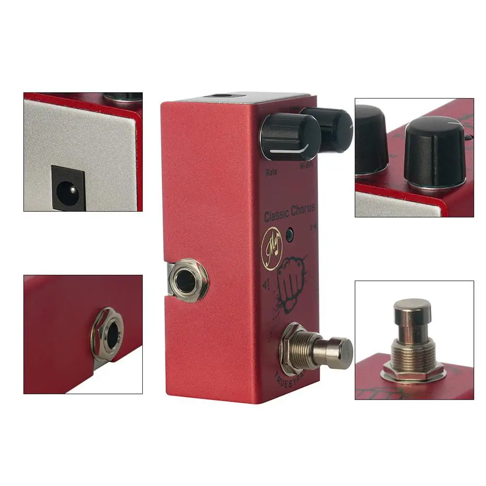 

JDF-5 Electric Guitar Effector Red Classic Chorus Aluminum Alloy Shell with Led Light Stringed Musical Parts for Electric Guitar