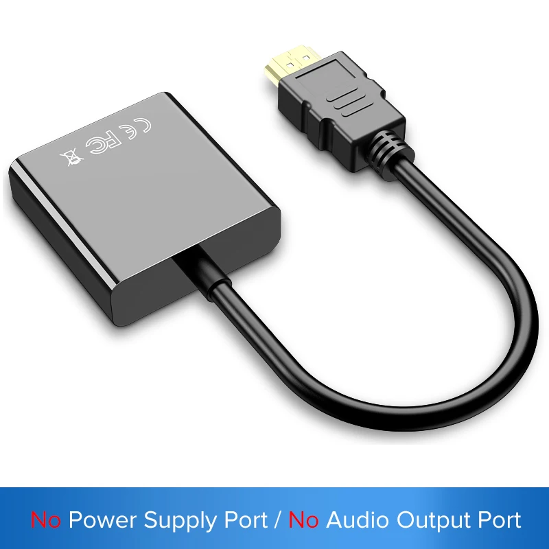 Black-001 SUPTEC адаптер hdmi-vga конвертер 1080P HDMI цифровой аналоговый видео аудио кабель для ноутбука PS3 PS4 tv Box PC HD tv проектор - Цвет: Black-001