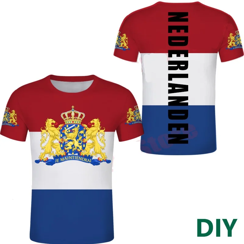 

Netherlands T shirt Free Custom Men t shirt Tee NEDERLAND Flag Emblem Tee Shirts Customize NL Country Name Logo Holland T shirt