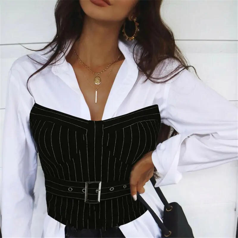 Женский укороченный топ без рукавов из органической кожи летний костюм стильная