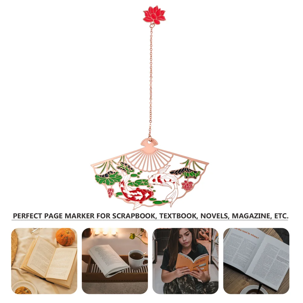 

1Pc Chinese Style Hollow Bookmarker Carp Fish (Random Style)